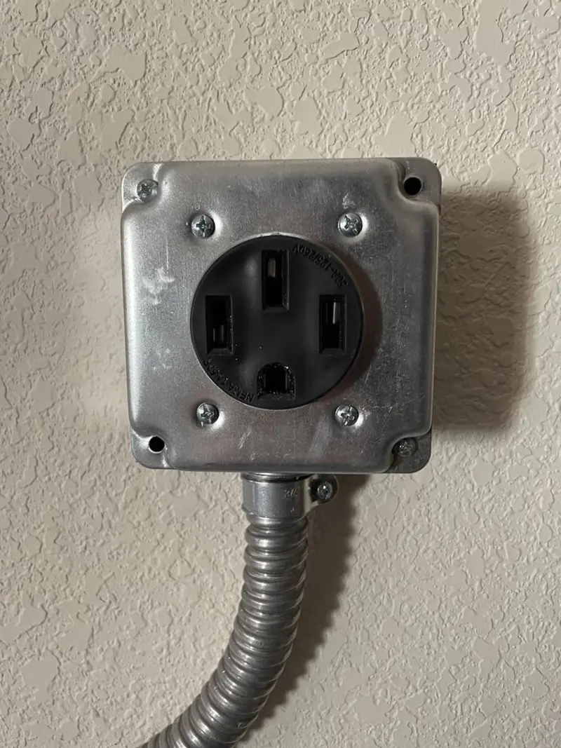 NEMA 14-50 outlet installed for Electrical Panel Upgrade in Cincinnati